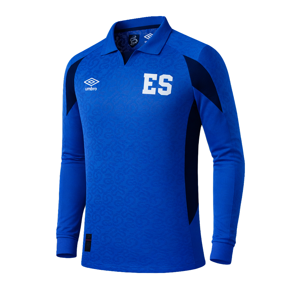 EL SALVADOR Authentic Long Sleeve Home Jersey