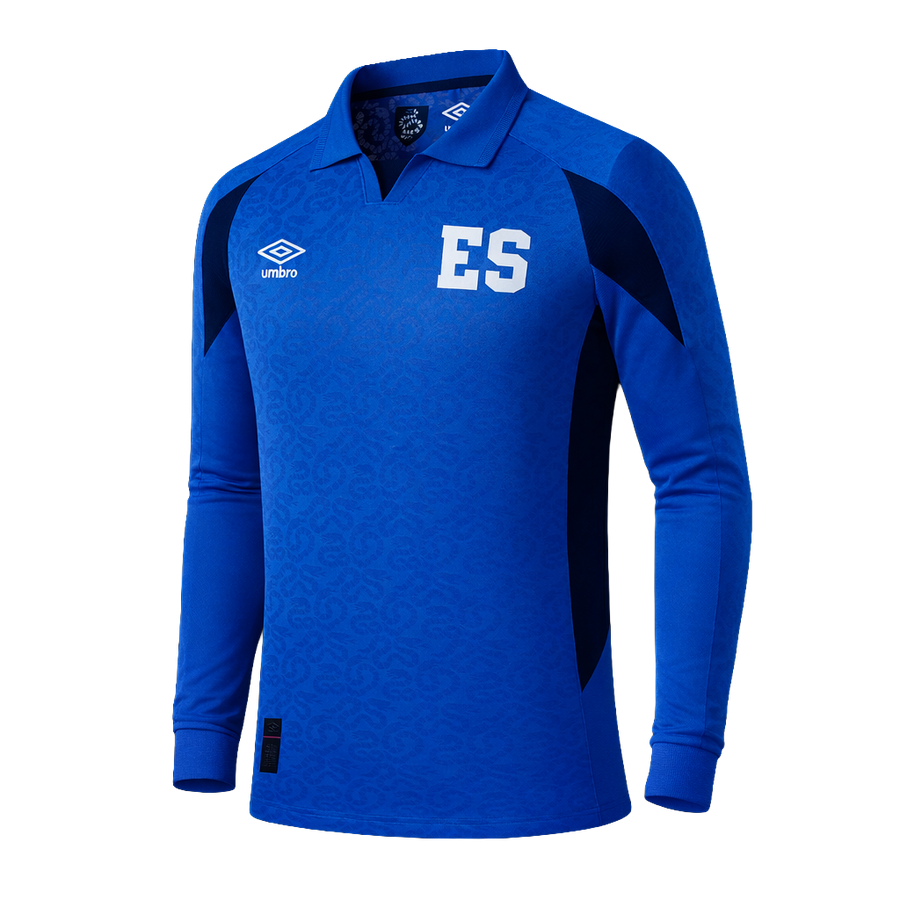EL SALVADOR Authentic Long Sleeve Home Jersey