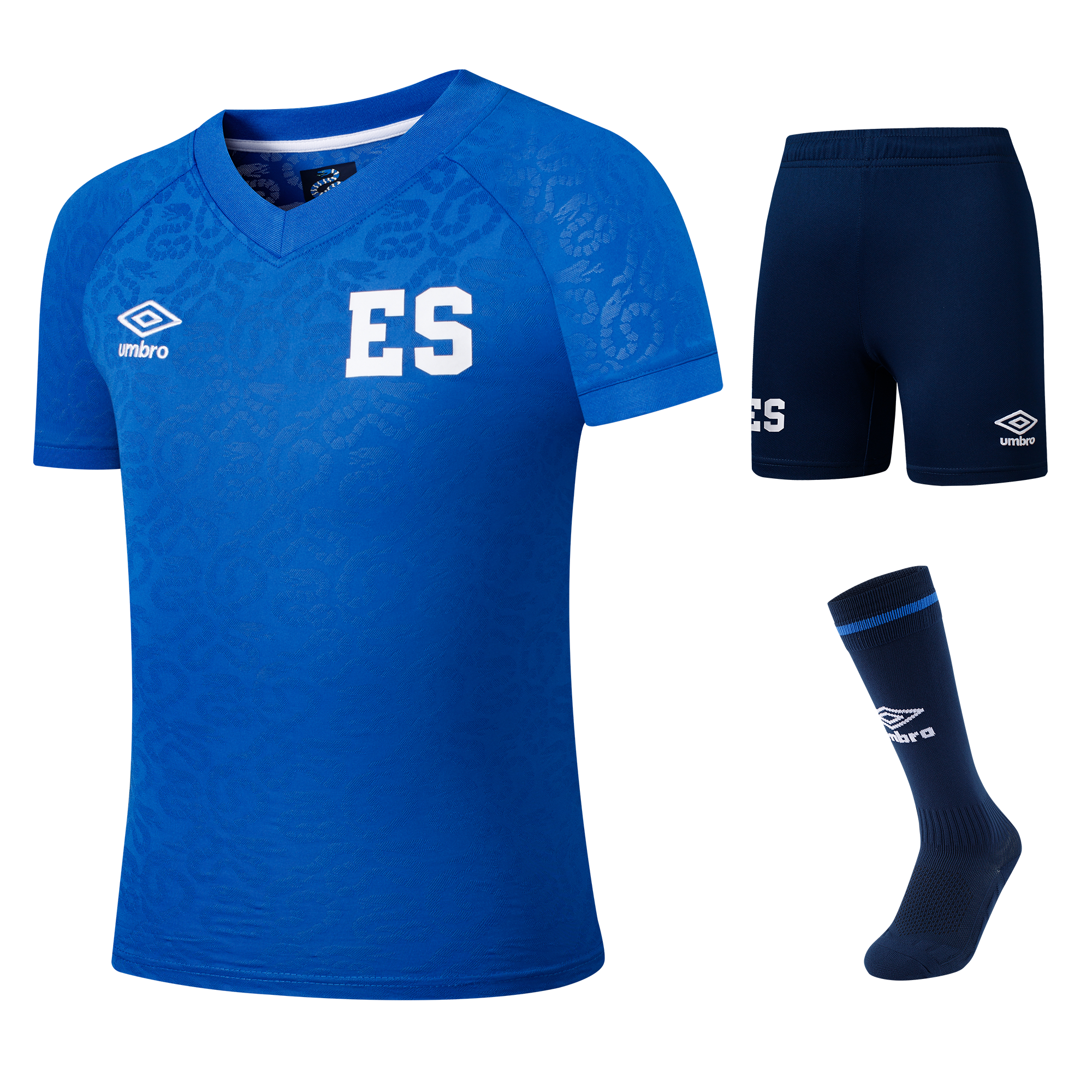 EL SALVADOR Kids Short Sleeve Home Jersey SET
