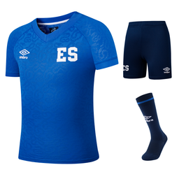 EL SALVADOR Kids Short Sleeve Home Jersey SET