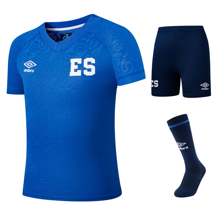 EL SALVADOR Kids Short Sleeve Home Jersey SET