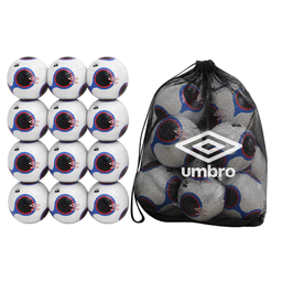 Umbro Ball Sack includes 12 Neo Swerve Soccer Team White Balls
