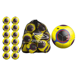 Umbro Ball Sack includes 12 Neo Swerve Team  #4 Yellow Soccer Balls